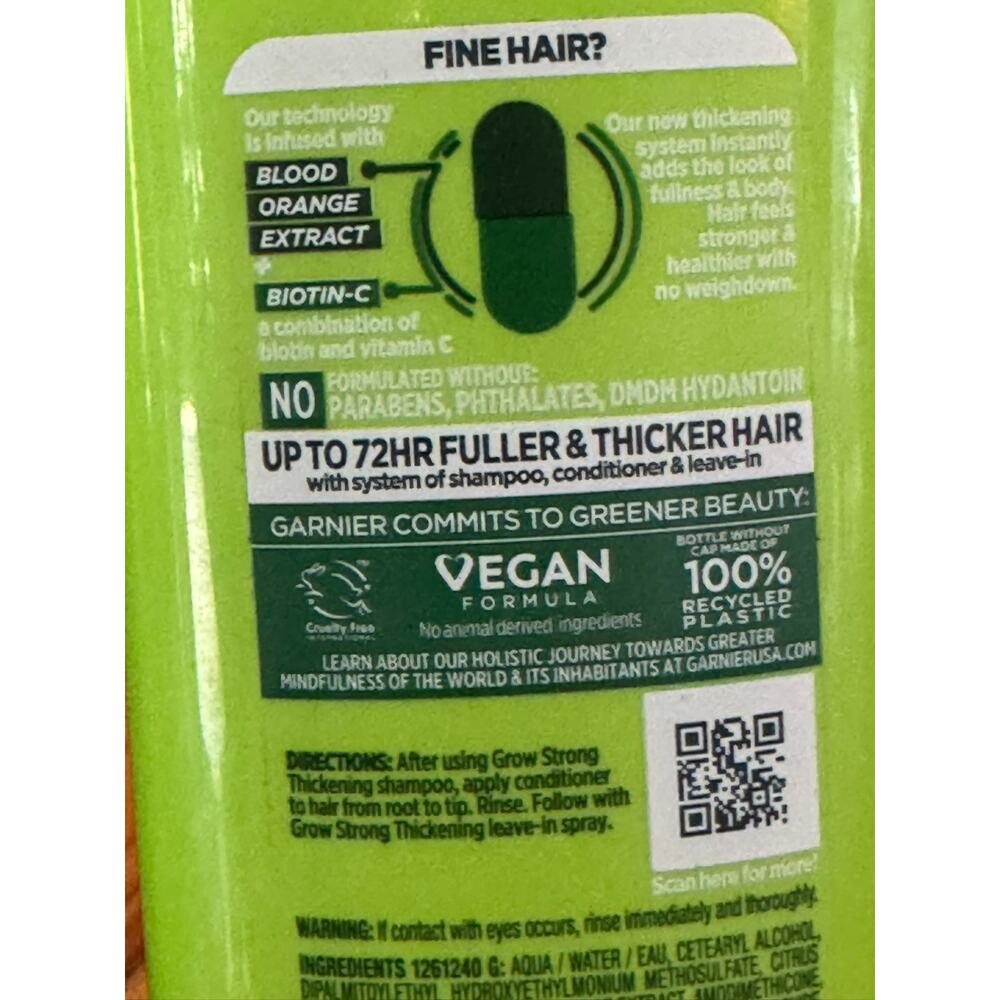 NWT Garnier Fructis Grow Strong Biotin-C Shampoo Conditioner Set - Picture 6 of 6